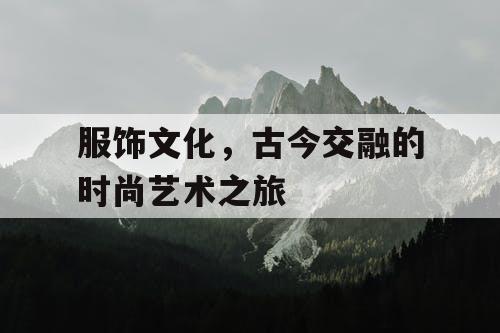 服饰文化，古今交融的时尚艺术之旅