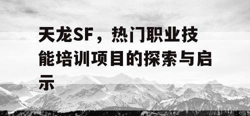 天龙SF，热门职业技能培训项目的探索与启示