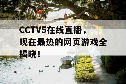 CCTV5在线直播，现在最热的网页游戏全揭晓！