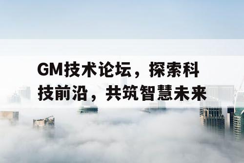 GM技术论坛，探索科技前沿，共筑智慧未来