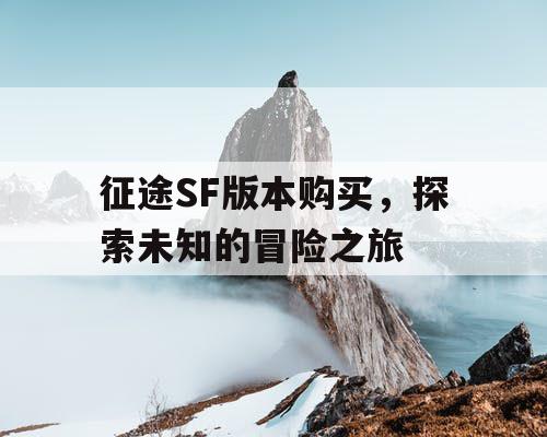 征途SF版本购买，探索未知的冒险之旅