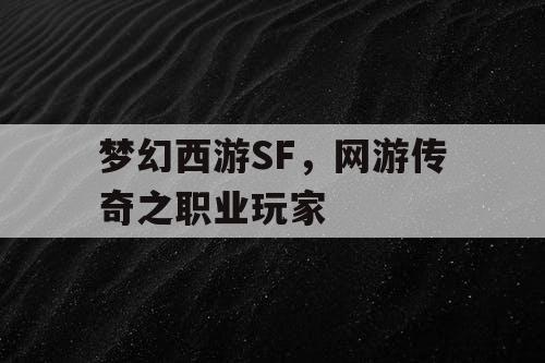 梦幻西游SF，网游传奇之职业玩家