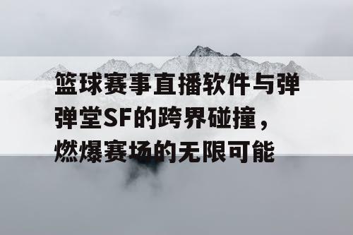 篮球赛事直播软件与弹弹堂SF的跨界碰撞，燃爆赛场的无限可能