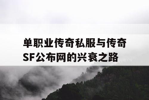 单职业传奇私服与传奇SF公布网的兴衰之路