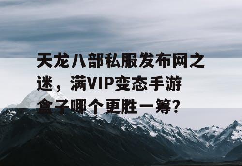 天龙八部私服发布网之迷，满VIP变态手游盒子哪个更胜一筹？