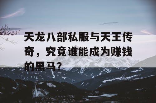 天龙八部私服与天王传奇，究竟谁能成为赚钱的黑马？