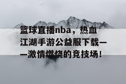 篮球直播nba，热血江湖手游公益服下载——激情燃烧的竞技场！