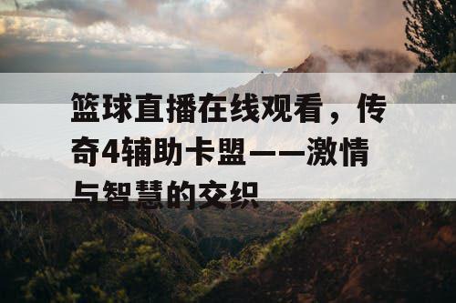 篮球直播在线观看，传奇4辅助卡盟——激情与智慧的交织