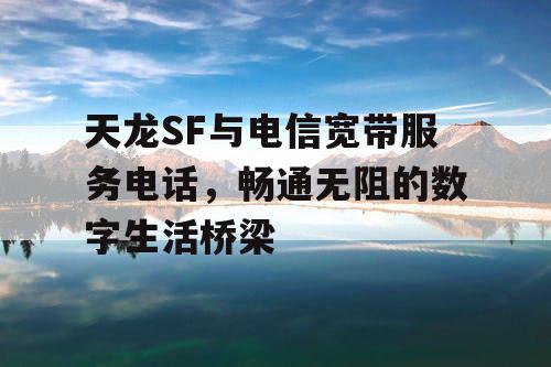 天龙SF与电信宽带服务电话，畅通无阻的数字生活桥梁