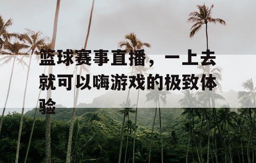 篮球赛事直播，一上去就可以嗨游戏的极致体验