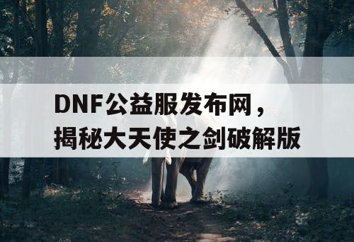 DNF公益服发布网，揭秘大天使之剑破解版