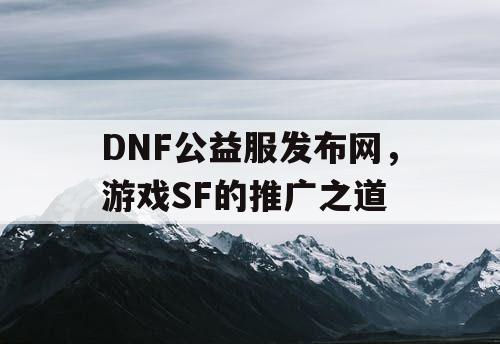 DNF公益服发布网，游戏SF的推广之道