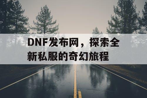 DNF发布网，探索全新私服的奇幻旅程