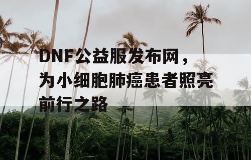 DNF公益服发布网，为小细胞肺癌患者照亮前行之路