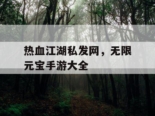 热血江湖私发网，无限元宝手游大全