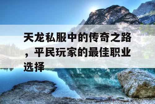 天龙私服中的传奇之路，平民玩家的最佳职业选择