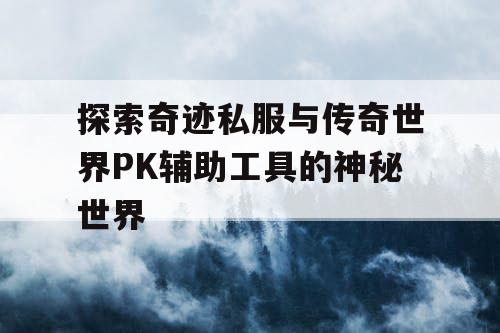 探索奇迹私服与传奇世界PK辅助工具的神秘世界