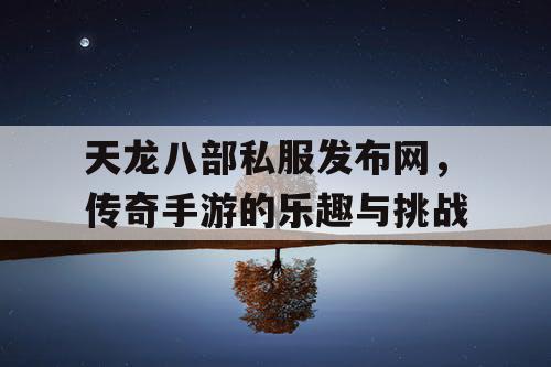 天龙八部私服发布网，传奇手游的乐趣与挑战