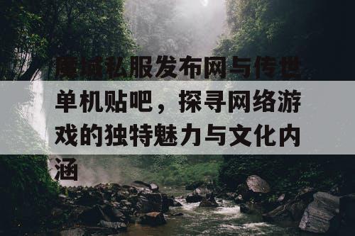 魔域私服发布网与传世单机贴吧，探寻网络游戏的独特魅力与文化内涵