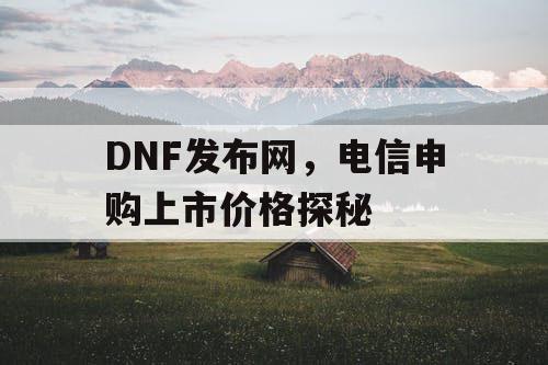 DNF发布网，电信申购上市价格探秘