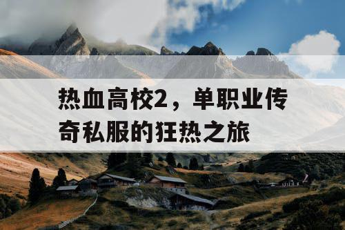 热血高校2，单职业传奇私服的狂热之旅