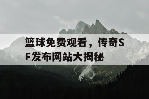 篮球免费观看，传奇SF发布网站大揭秘