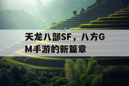 天龙八部SF，八方GM手游的新篇章