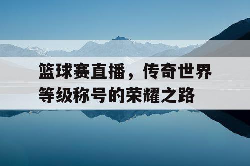 篮球赛直播，传奇世界等级称号的荣耀之路