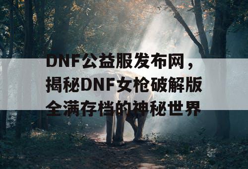 DNF公益服发布网，揭秘DNF女枪破解版全满存档的神秘世界