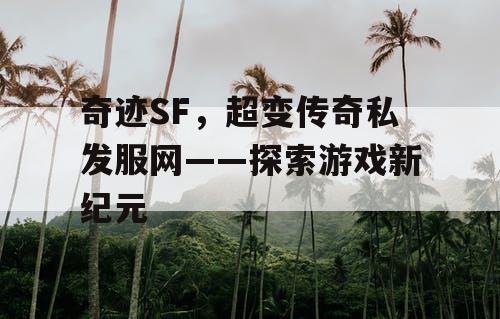 奇迹SF，超变传奇私发服网——探索游戏新纪元