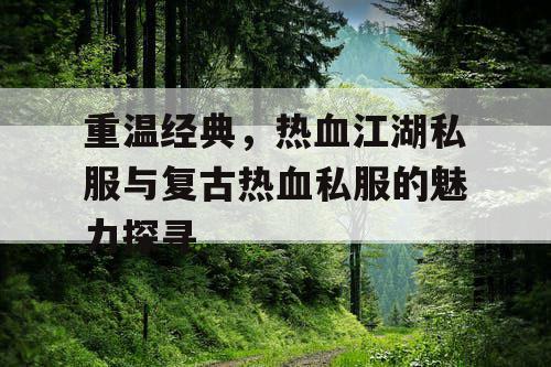 重温经典，热血江湖私服与复古热血私服的魅力探寻