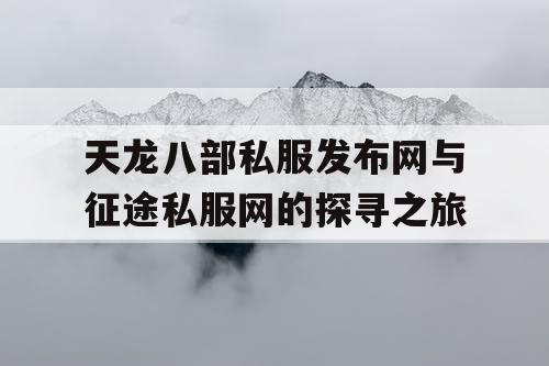 天龙八部私服发布网与征途私服网的探寻之旅