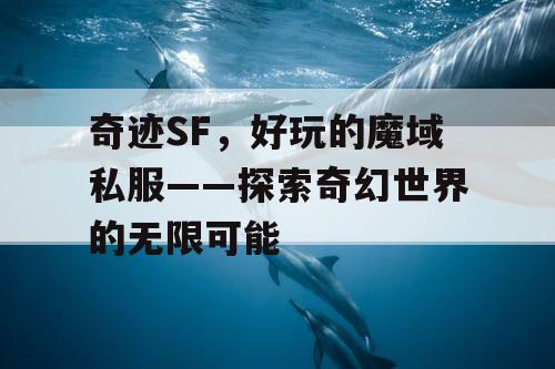 奇迹SF，好玩的魔域私服——探索奇幻世界的无限可能