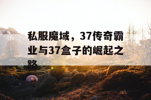 私服魔域，37传奇霸业与37盒子的崛起之路