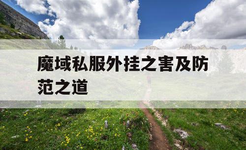 魔域私服外挂之害及防范之道
