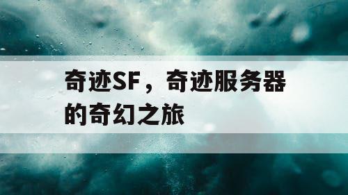 奇迹SF，奇迹服务器的奇幻之旅