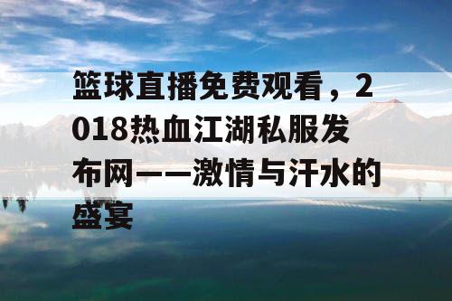 篮球直播免费观看，2018热血江湖私服发布网——激情与汗水的盛宴