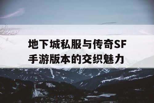 地下城私服与传奇SF手游版本的交织魅力