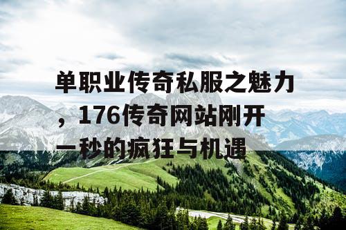 单职业传奇私服之魅力，176传奇网站刚开一秒的疯狂与机遇