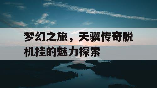 梦幻之旅，天骥传奇脱机挂的魅力探索
