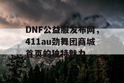 DNF公益服发布网，411au劲舞团商城首页的独特魅力