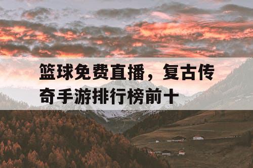 篮球免费直播，复古传奇手游排行榜前十