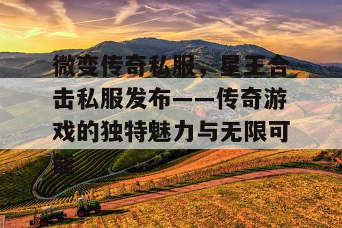 微变传奇私服，星王合击私服发布——传奇游戏的独特魅力与无限可能