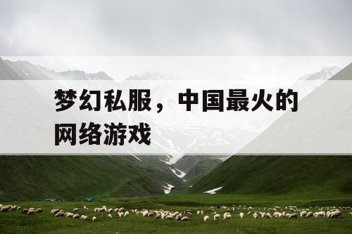 梦幻私服,中国最火的网络游戏 梦幻私服,中国最火的网络游戏